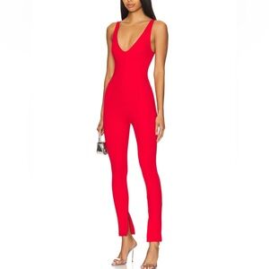 Delfi isodora jumpsuit in red